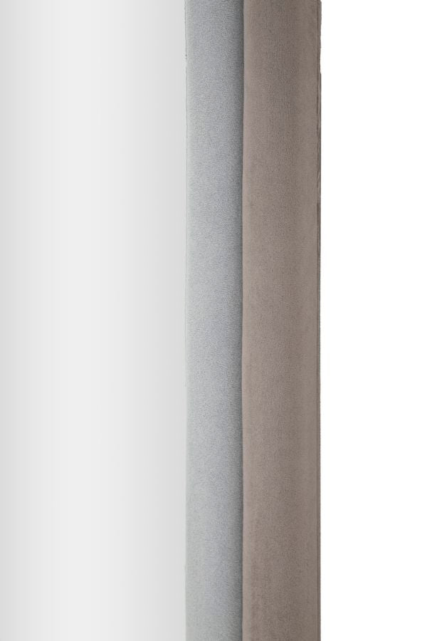 Specchio da muro in velluto grigio 60x4x160cm
