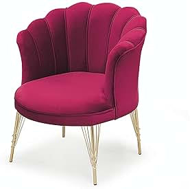 Poltrona Petalo in velluto bordeaux 70x70x82H