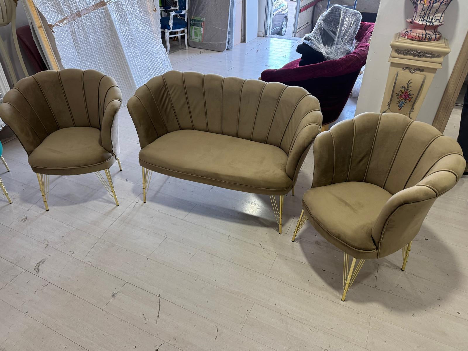 Set Petalo Velluto Tortora