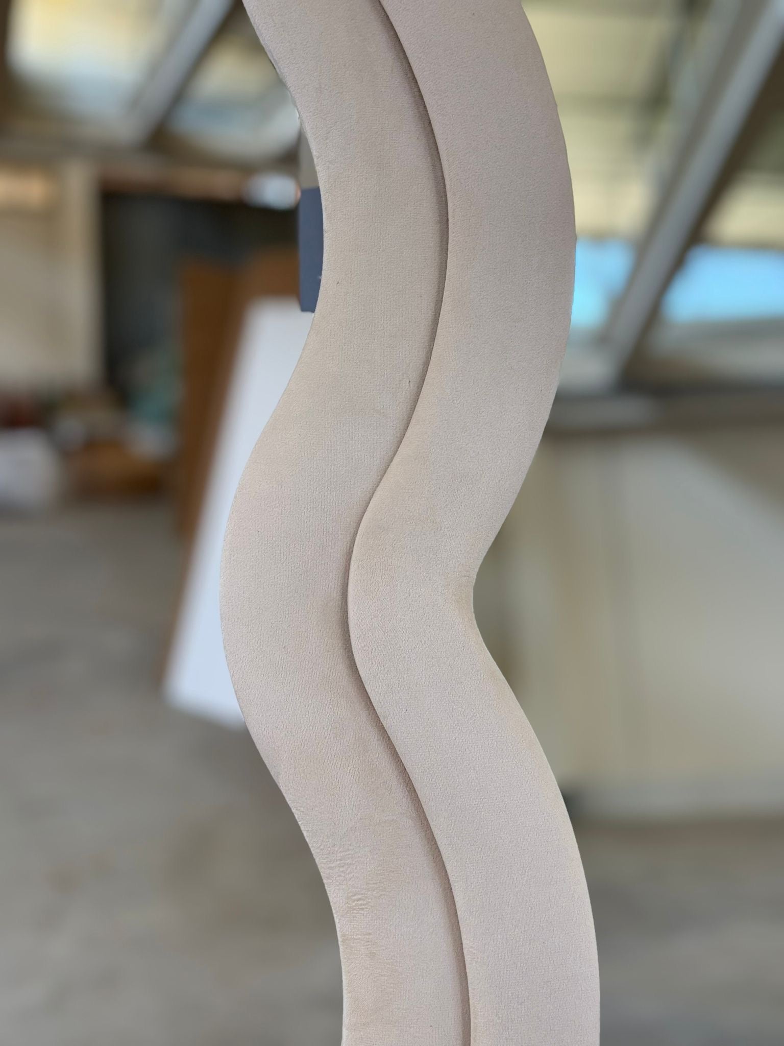 PREORDINE - Specchio da pavimento con cornice in velluto 70x170 cm