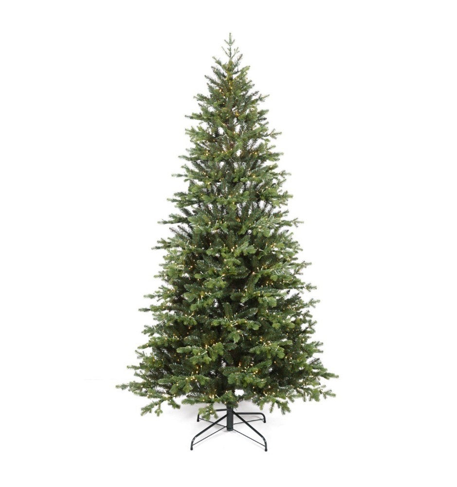 Albero di natale in pvc e pe chamois con 450 led altezza 180cm