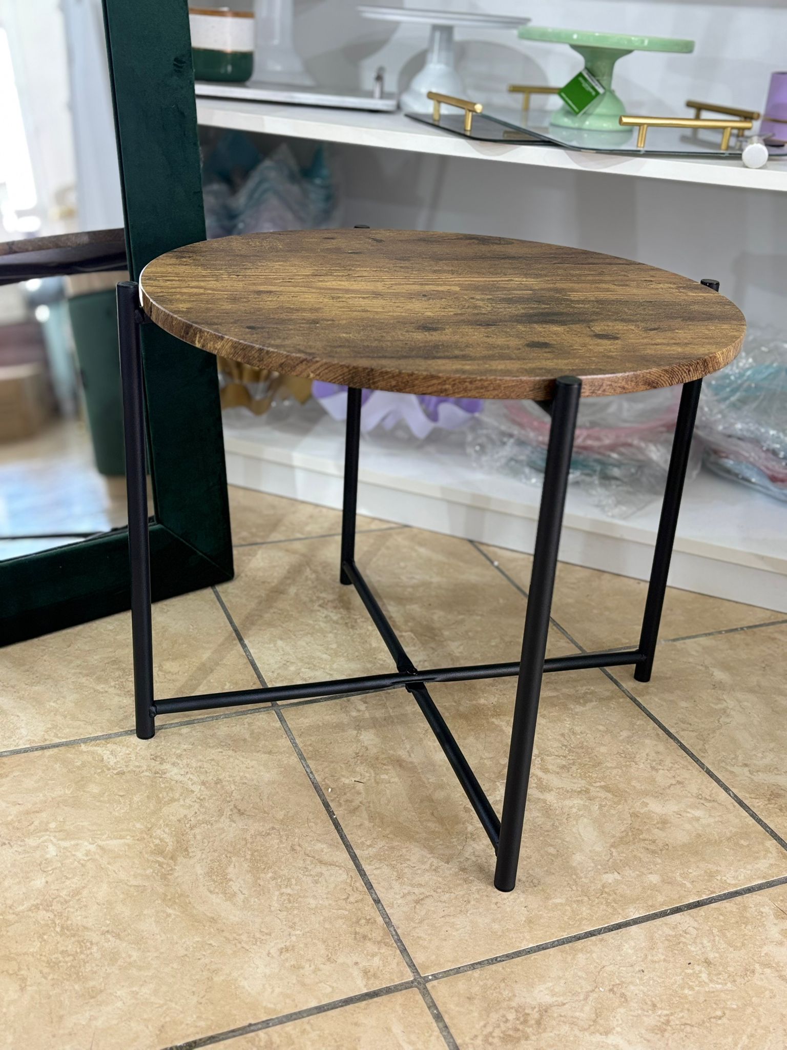 Tavolino rotondo legno 51x40