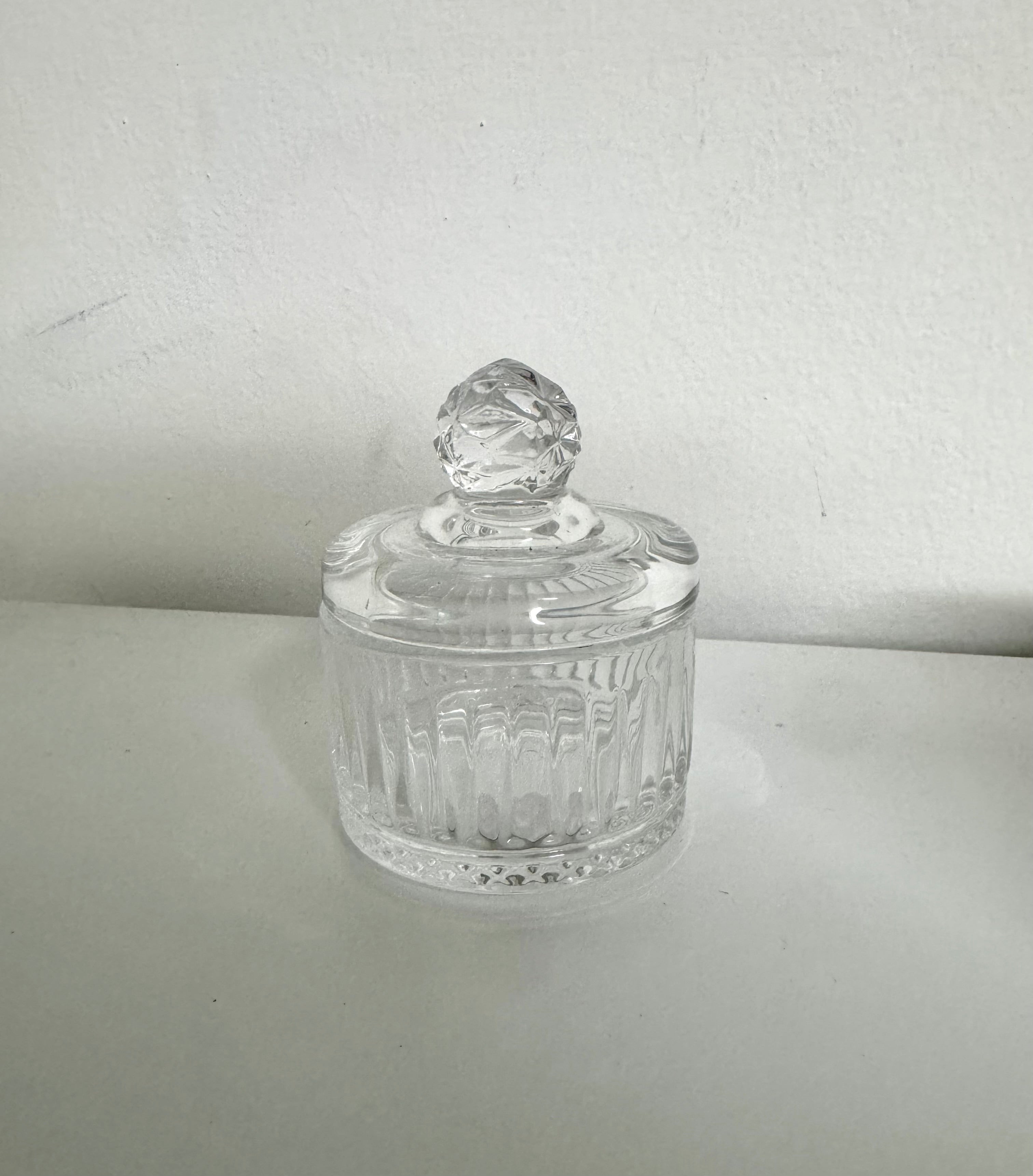 Potiche in vetro modello luxury dimensioni 8,5x13cm