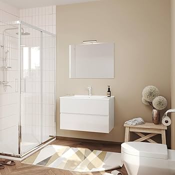 Arredo bagno easy 2C Bianco lucido cm 60