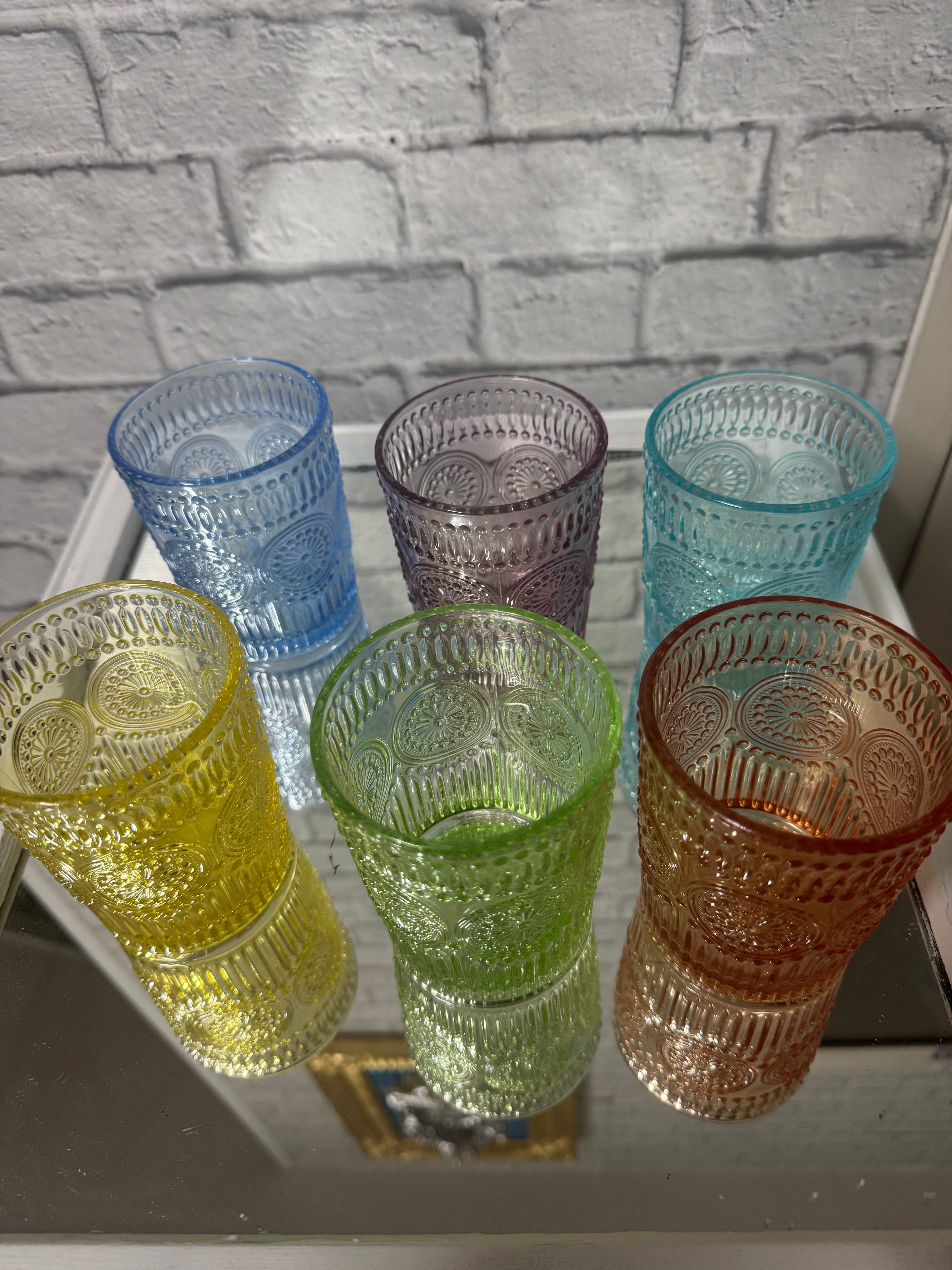 Bicchieri 6 pezzi colorati da 260 ml