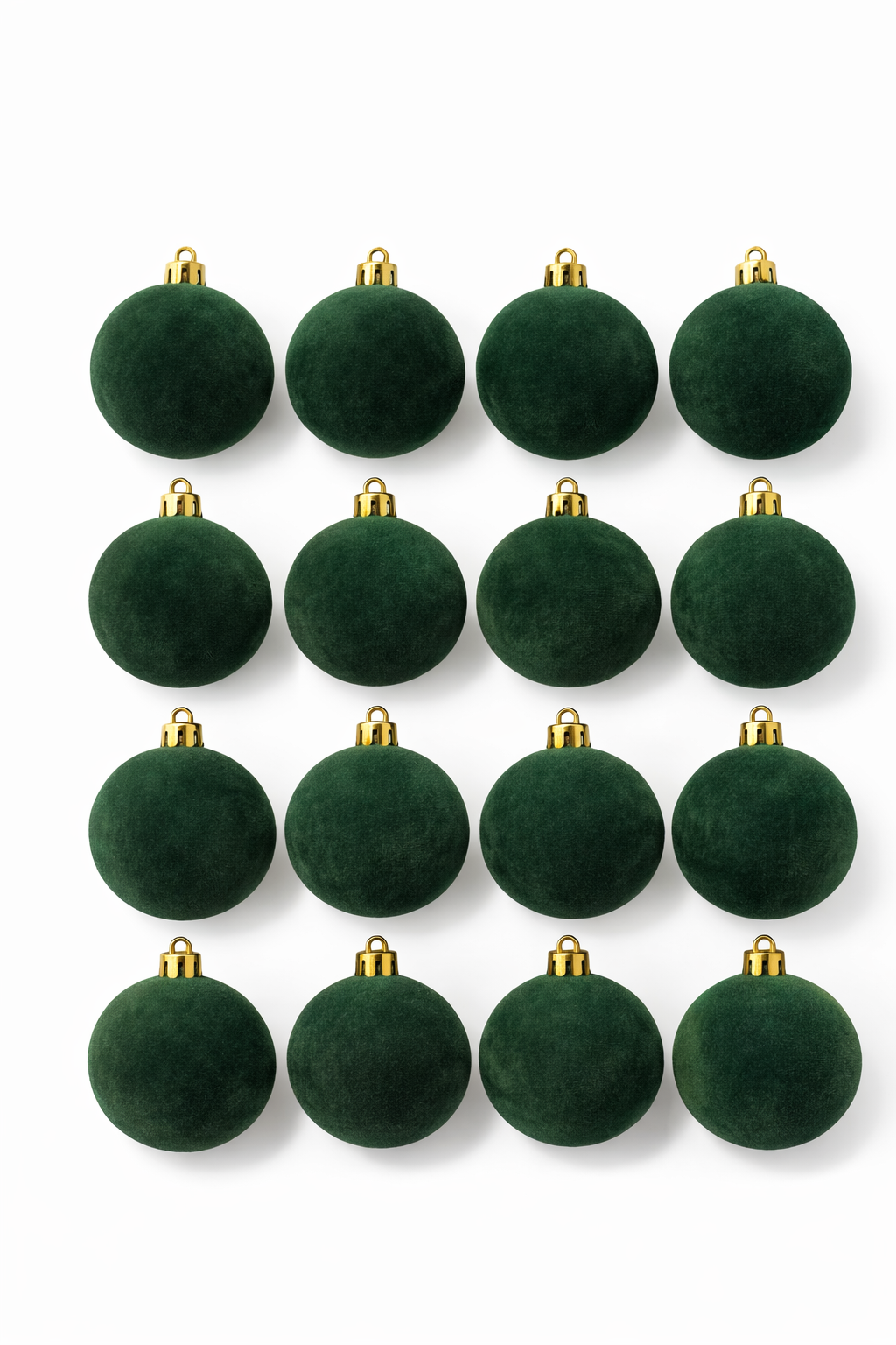 Box 16 sfere verde velluto