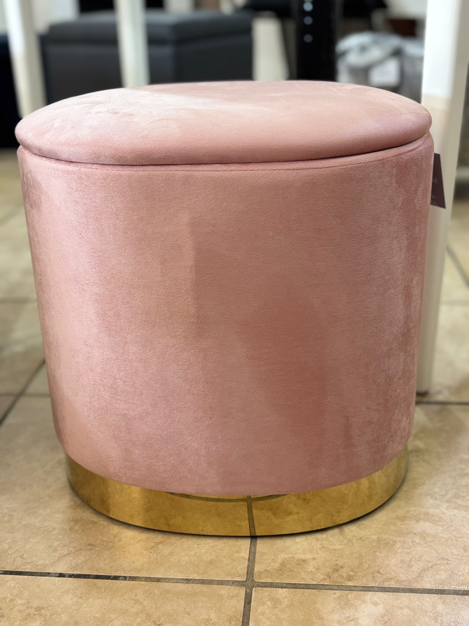 Set pouf ovali grande e piccolo ROSA CHIARO