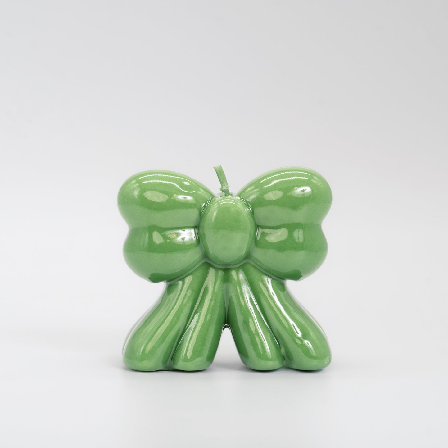 Candela a fiocco verde da 9 cm