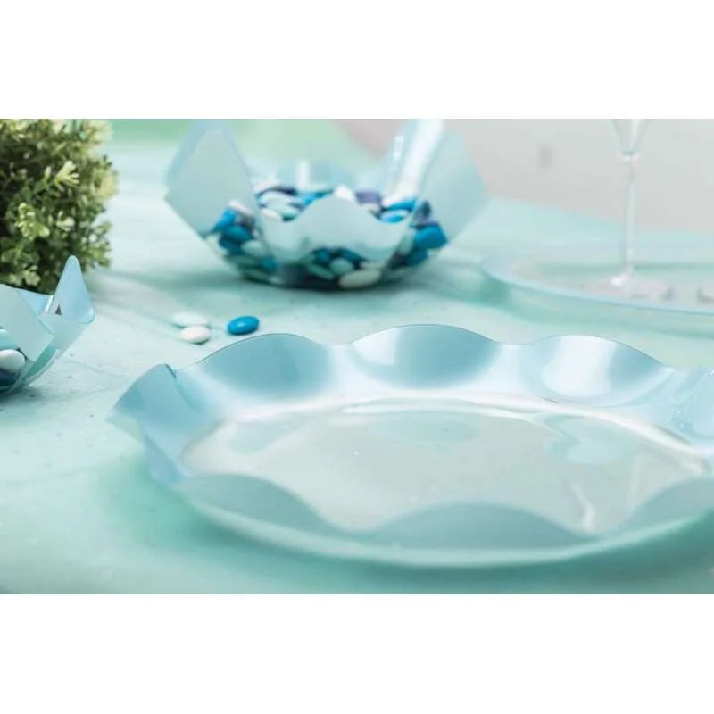 Vassoio contenitore azzurro perlato dimensioni 32X4 cm