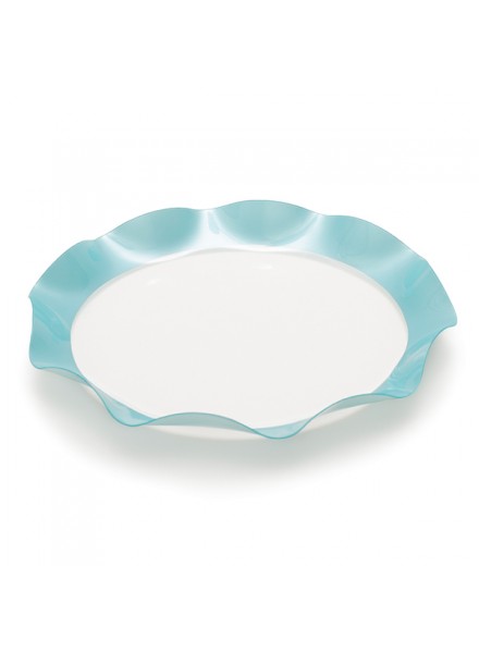 Vassoio contenitore azzurro perlato dimensioni 32X4 cm