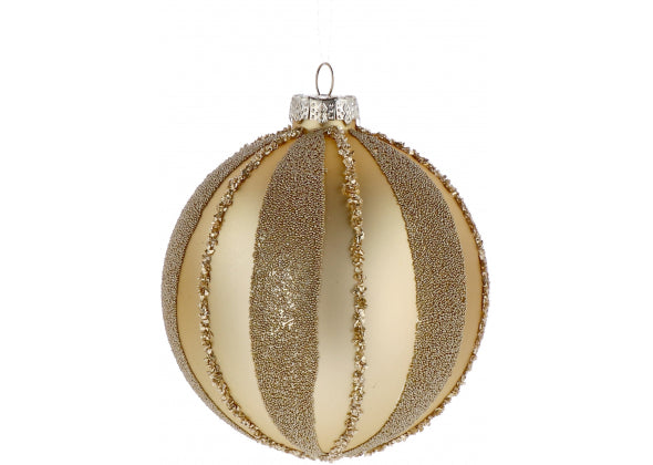Set 6 sfere di natale oro in vetro da 12 cm