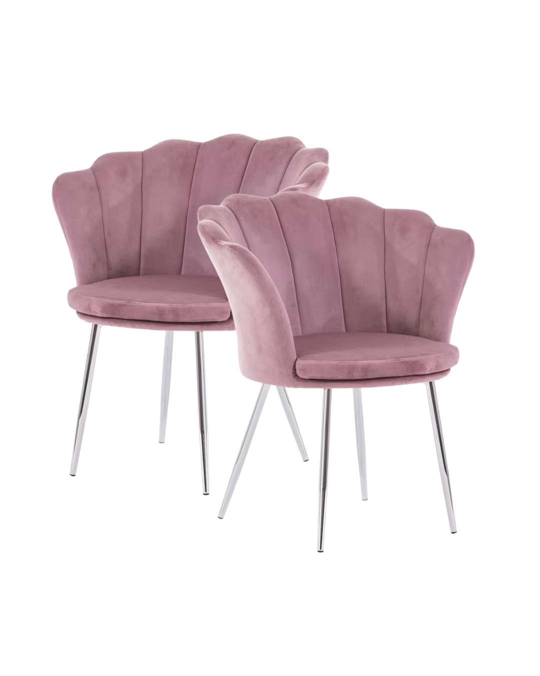 PREORDINE - Poltrona a conchiglia set 2 pezzi rosa antico