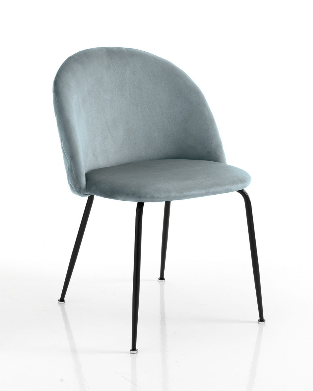 Sedia in velluto grigio