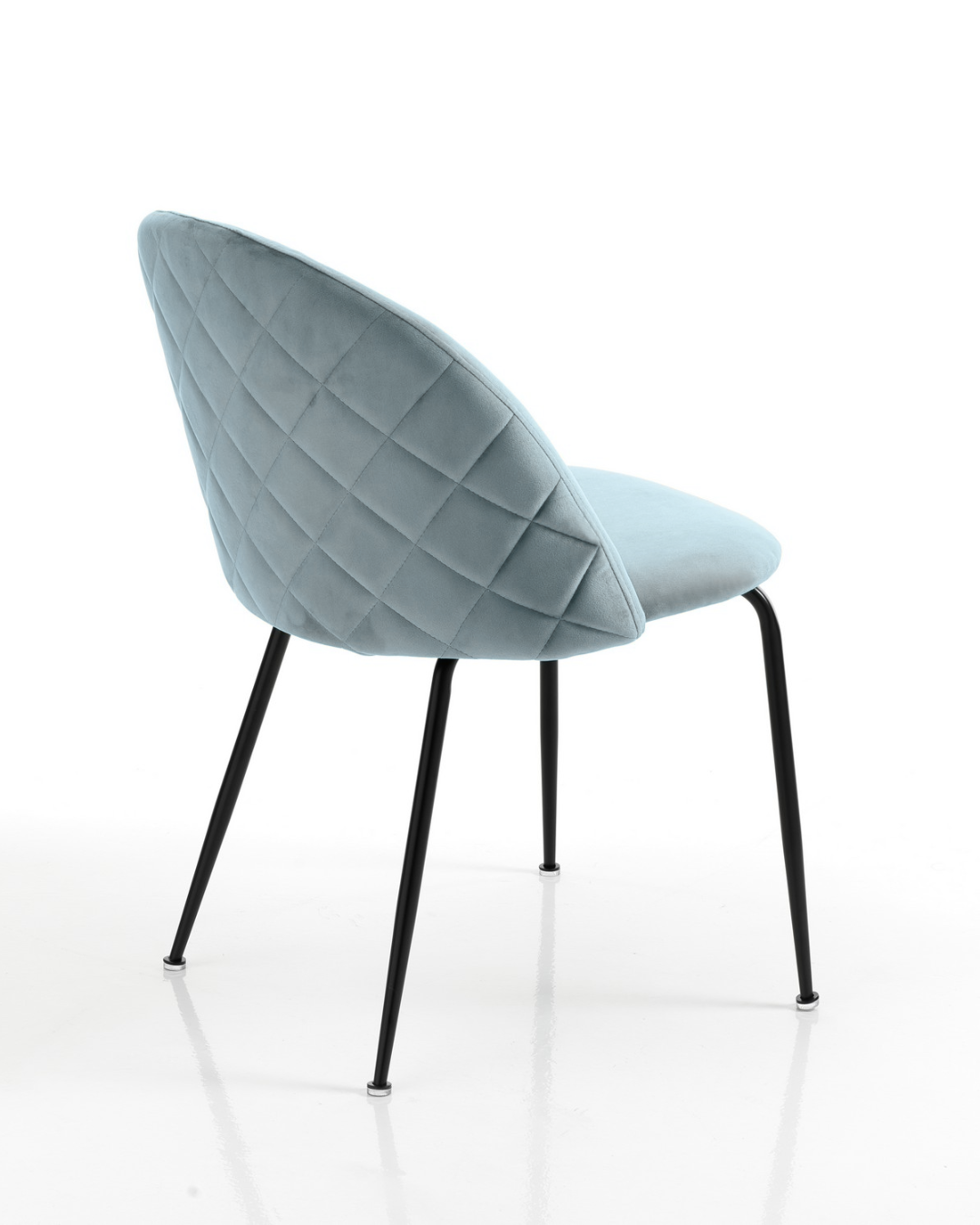 Sedia in velluto grigio