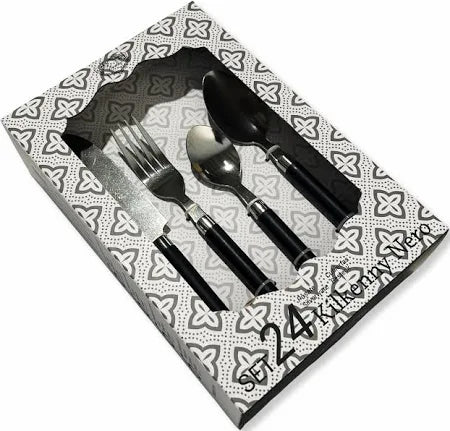 Set di 24 Posate Kilkenny nero