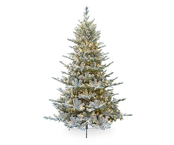 Albero di natale cortina 180cm con led innevato