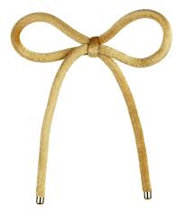 Fiocco velluto oro 300h mm