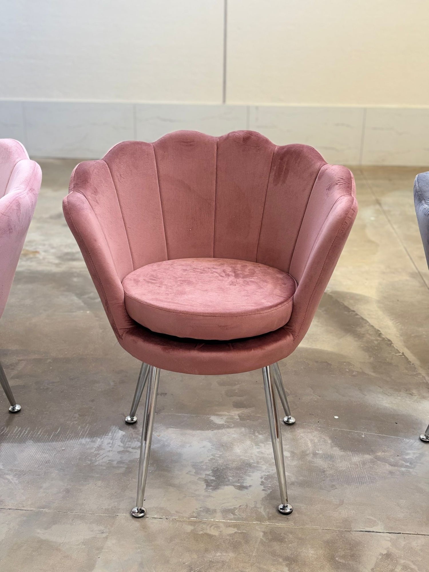 PREORDINE - Poltrona a conchiglia set 2 pezzi rosa antico