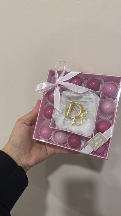 Confezione bomboniere con portachiavi