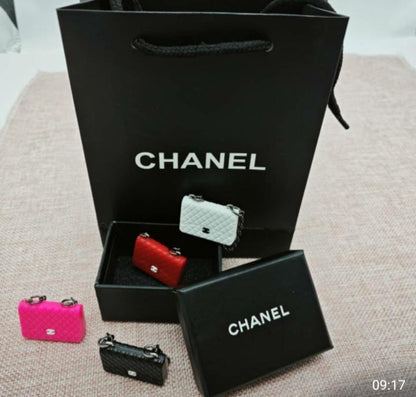 Portachiavi mini bags loggati con busta e scatola