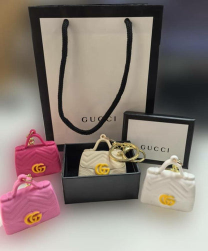 Portachiavi mini bags loggati con busta e scatola