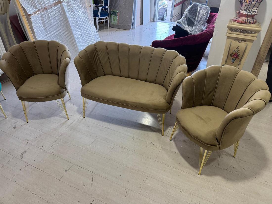 Set Petalo Velluto Tortora