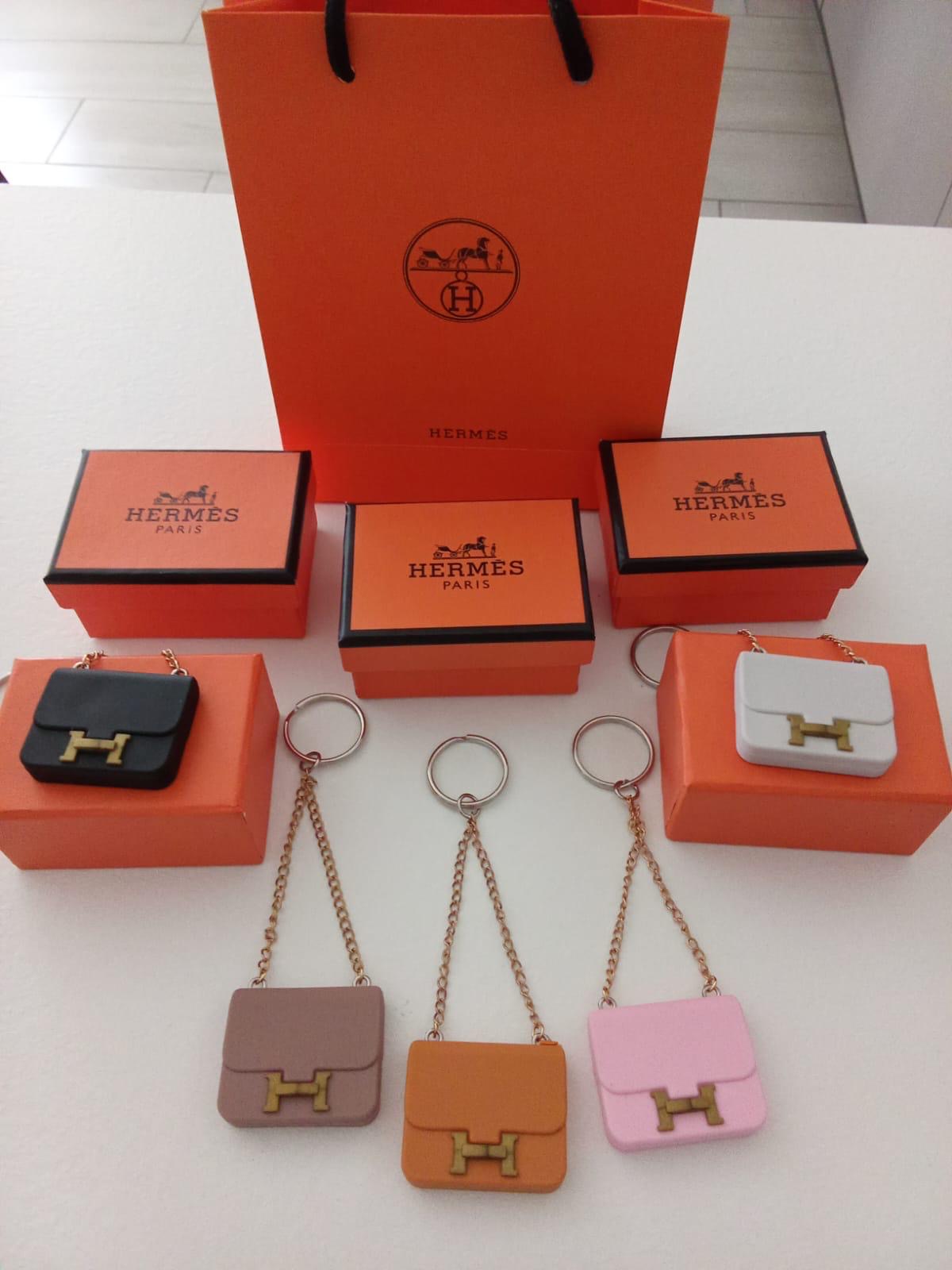 Portachiavi mini bags loggati con busta e scatola