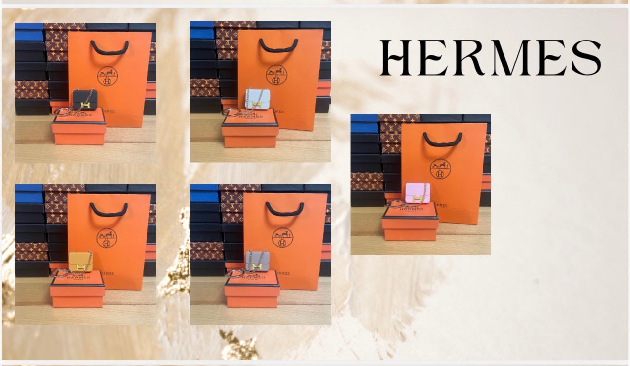 Portachiavi mini bags loggati con busta e scatola