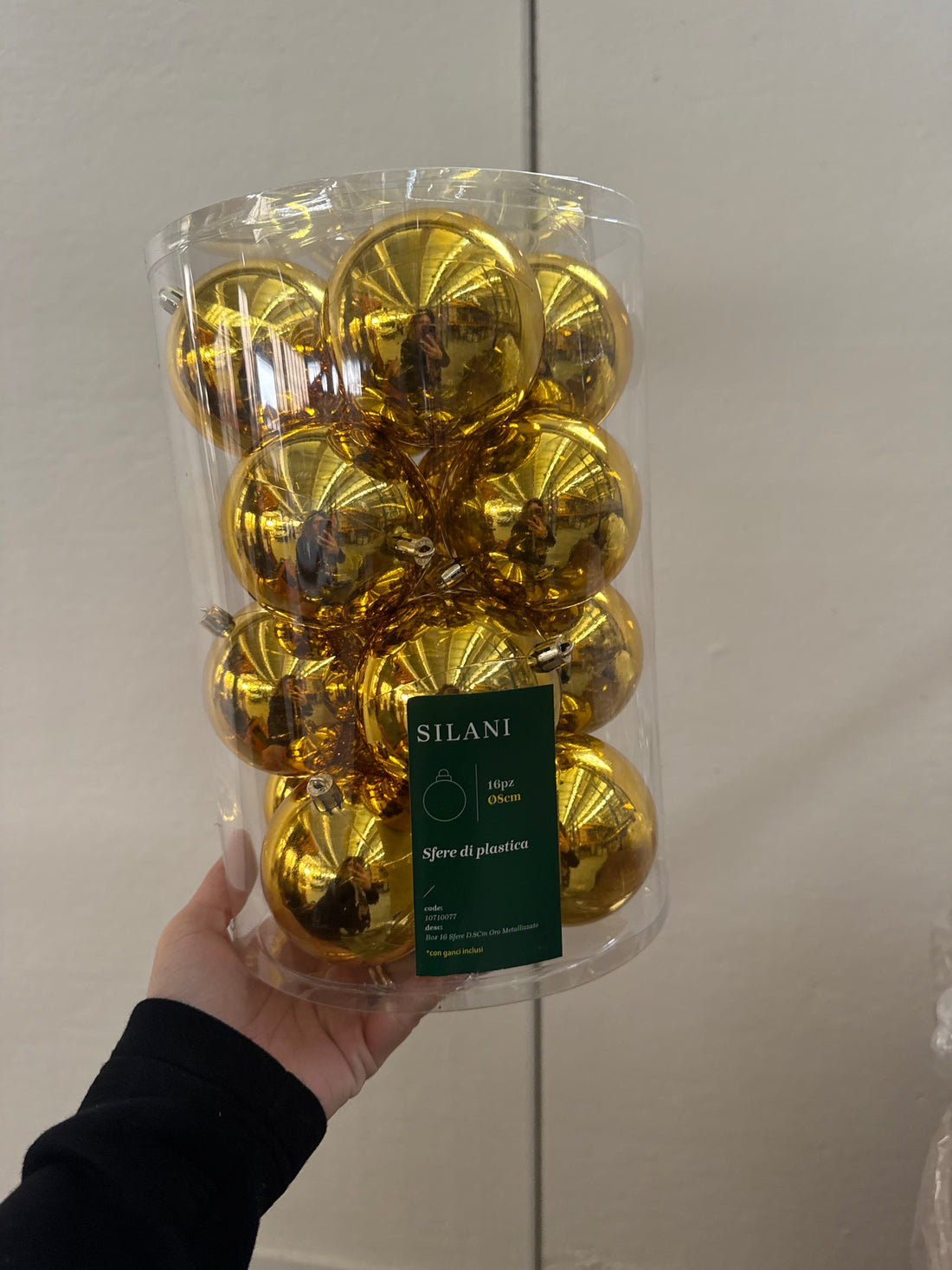 Box 16 sfere oro plastica