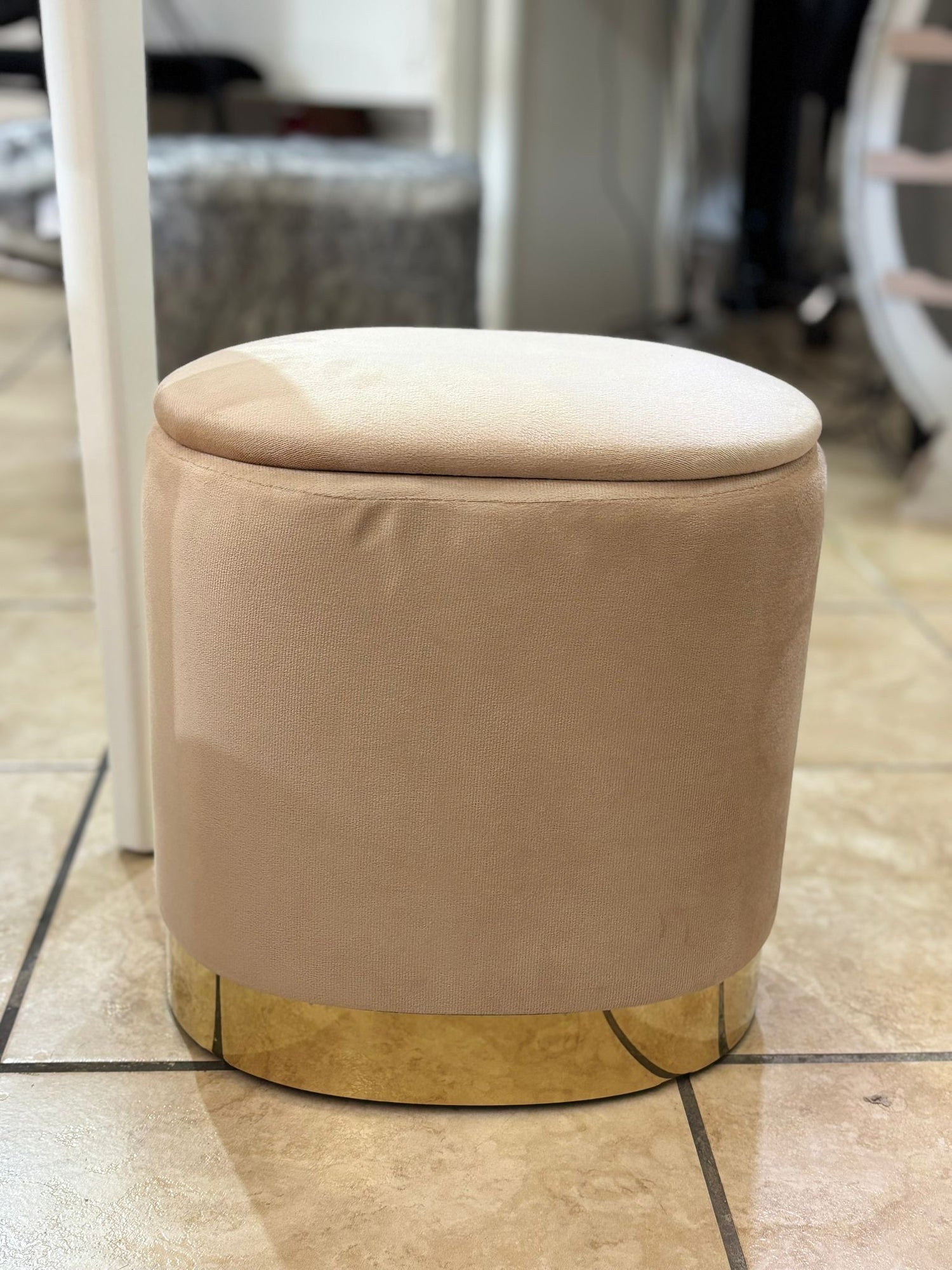 Set pouf ovali grande e piccolo BEIGE