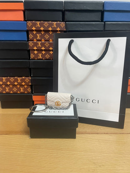 Portachiavi mini bags loggati con busta e scatola