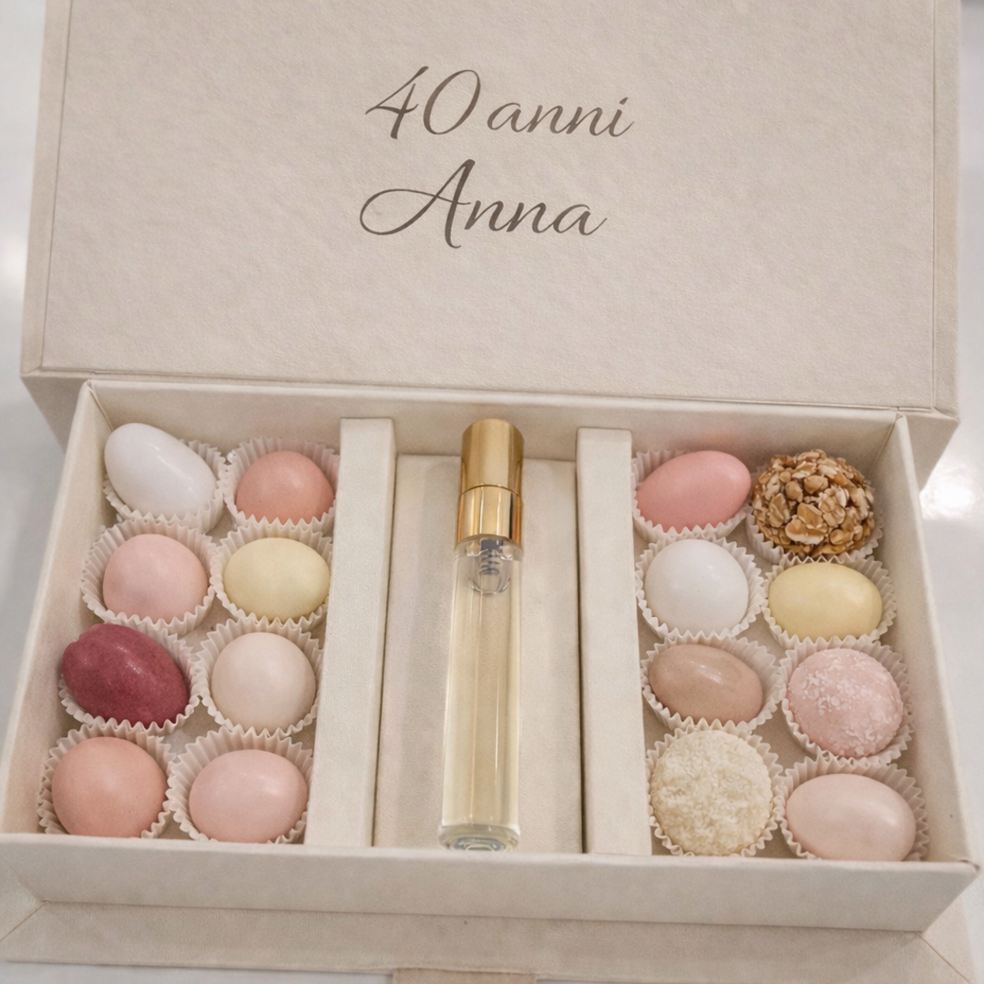Bomboniera box con confetti e profumo personalizzabile
