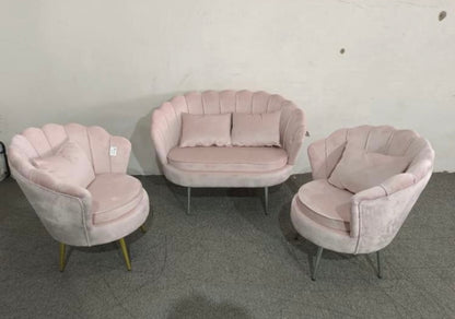 Set conchiglia rosa due poltrone con un divano + cuscini in regalo