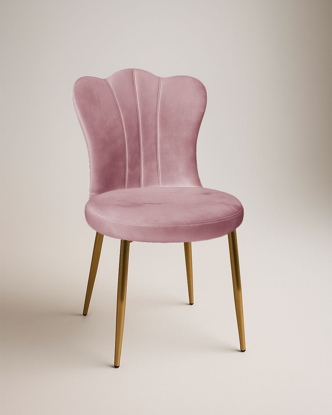 Sedia modello conchiglia 45x56x85 cm colore rosa
