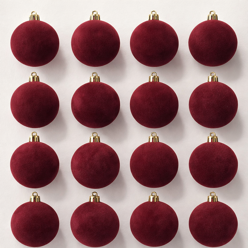 Box 16 sfere bordeaux velluto