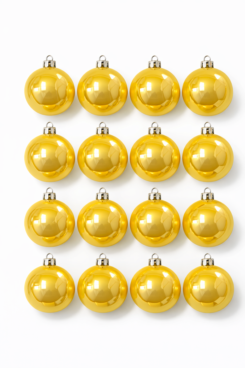 Box 16 sfere oro perlato plastica