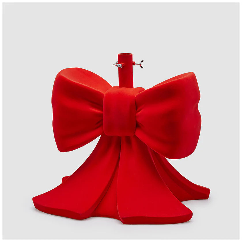 Base albero di natale flock rosso 34x48h cm