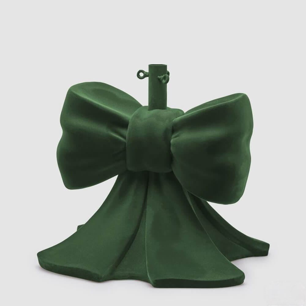 Base albero di natale flock verde 34x48h cm