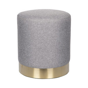 Pouf base oro colore grigio dimensioni 31x38cm