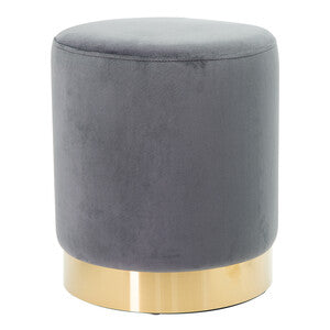 Pouf base oro colore grigio scuro dimensioni 31x38cm