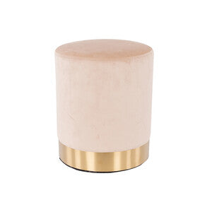 Pouf base oro colore beige dimensioni 31x38cm