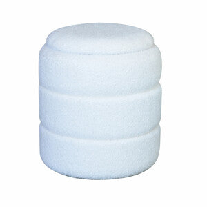 Pouf contenitore bianco dimensioni 35x40cm