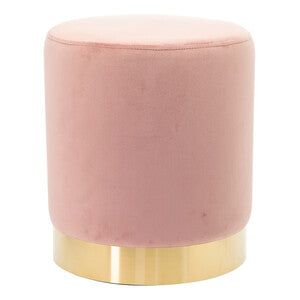 Pouf base oro colore rosa dimensioni 31x38cm