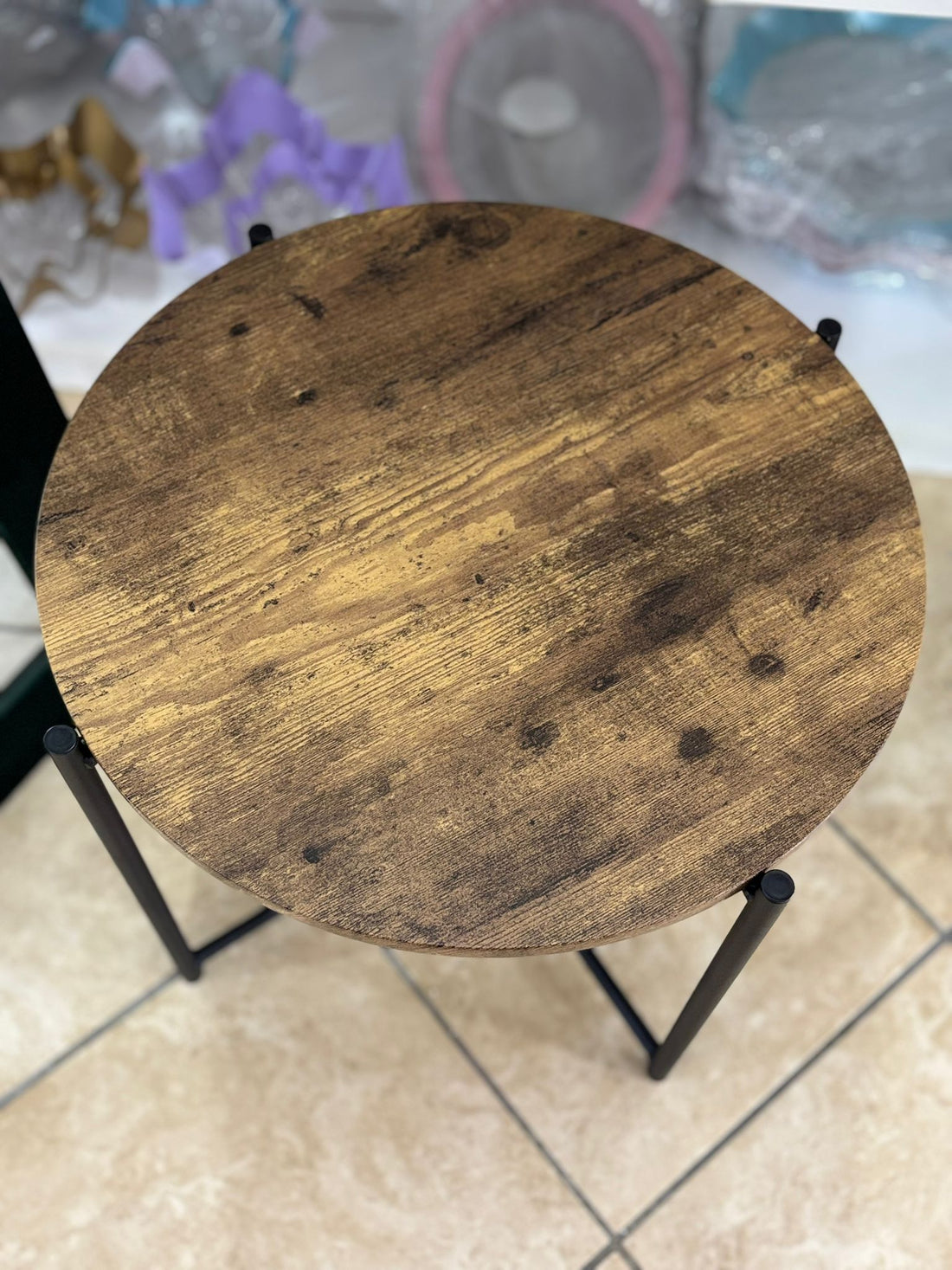 Tavolino rotondo legno 51x40