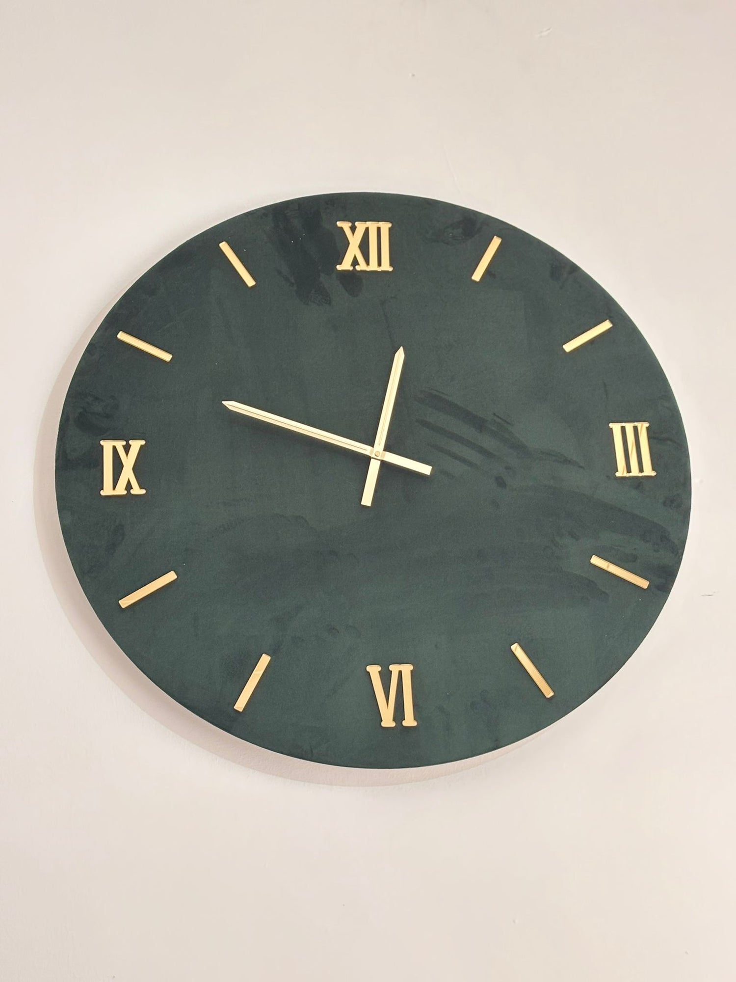 Orologio in velluto verde 80cm