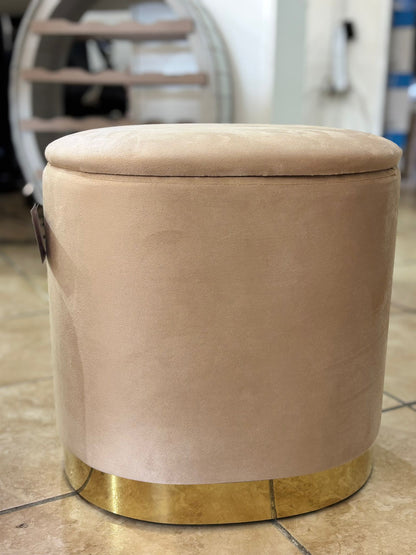 Set pouf ovali grande e piccolo BEIGE