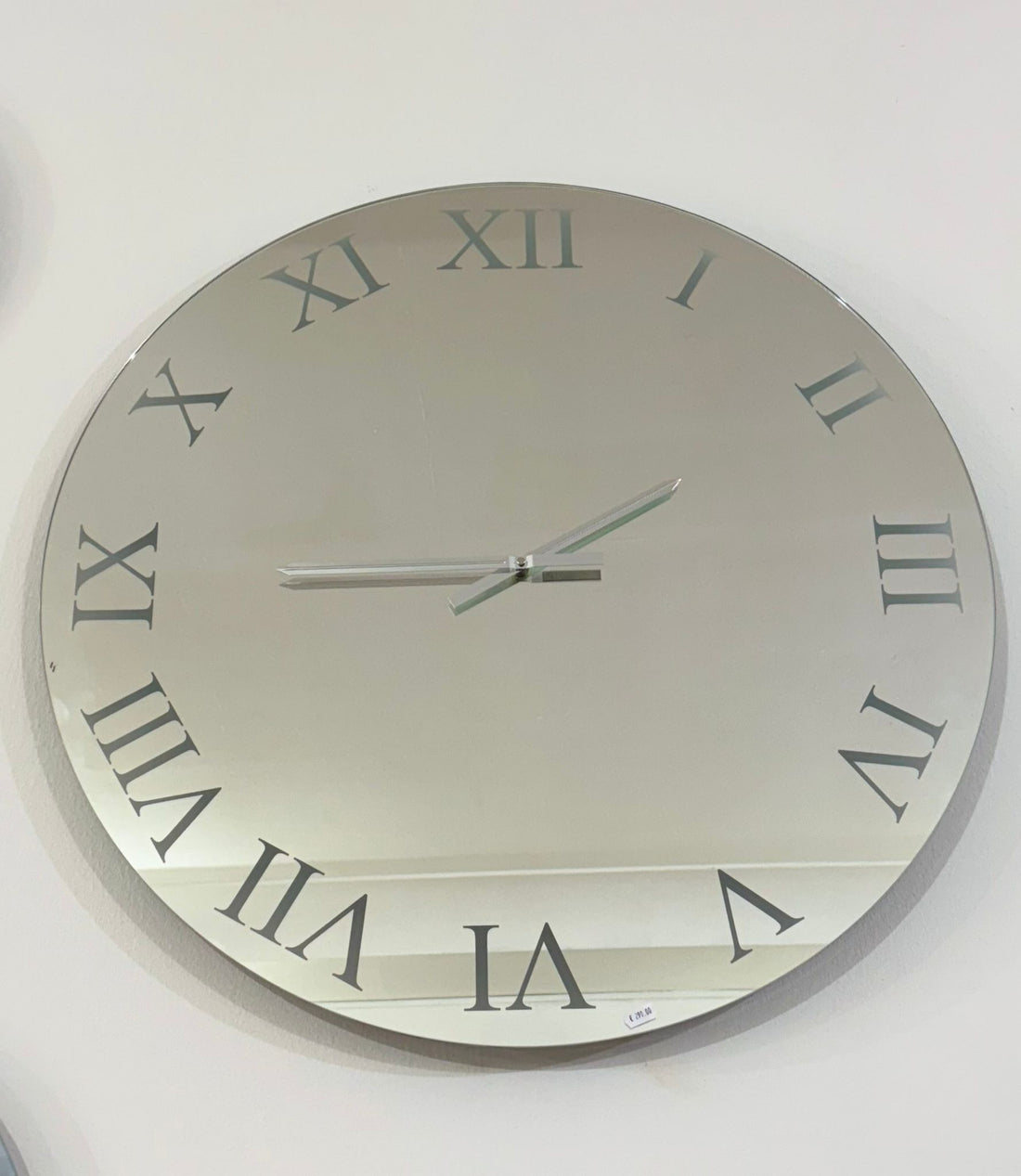 Orologio a specchio led da parete con telecomando ARGENTO 80cm