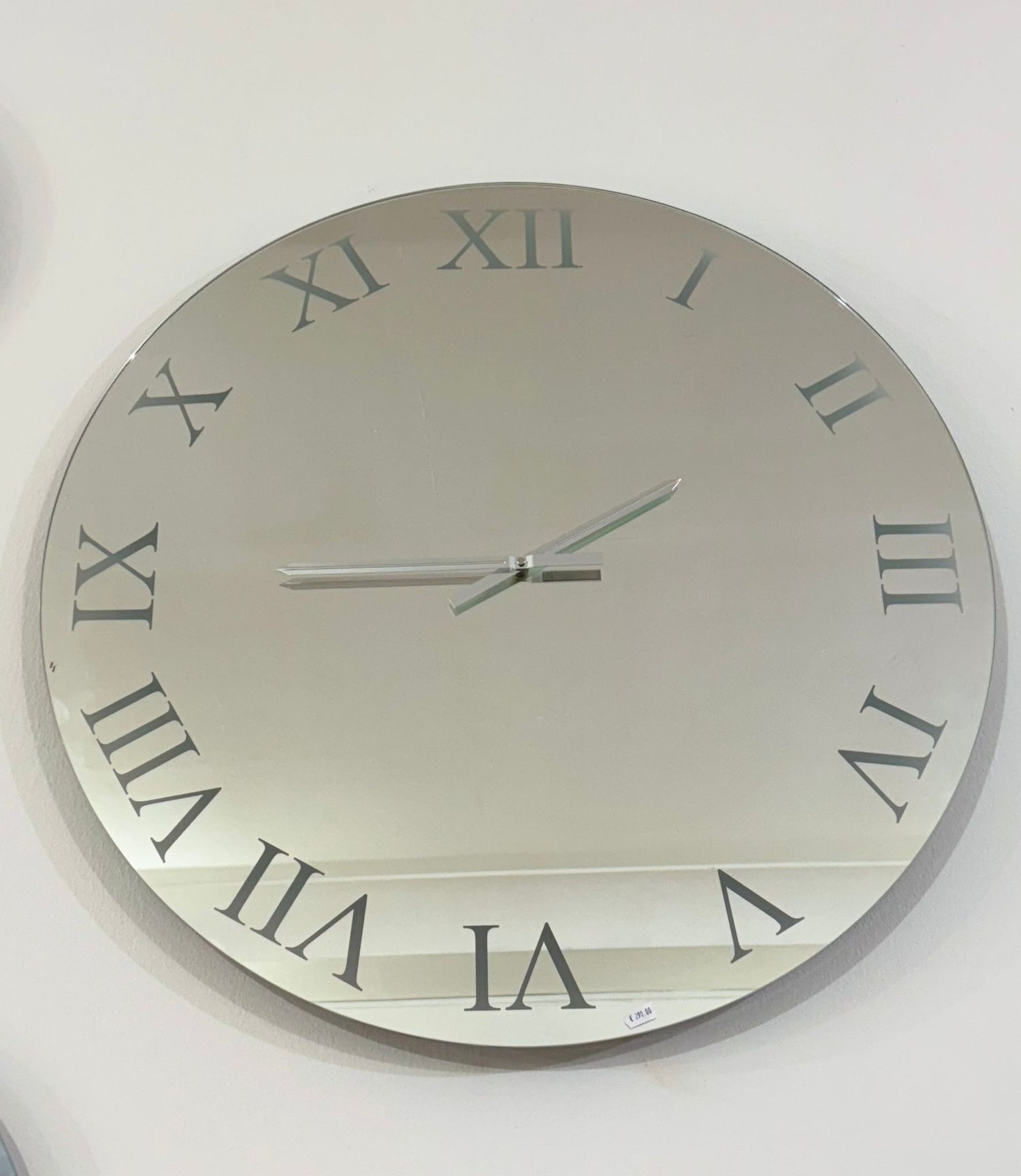 Orologio a specchio led da parete con telecomando ARGENTO 80cm