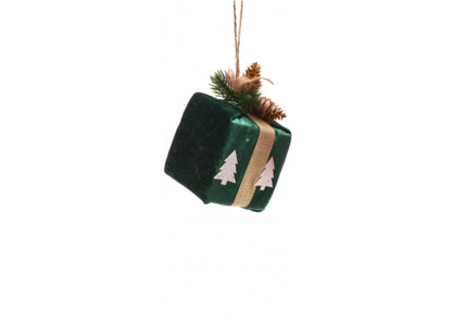 Decorazione in polistirolo da appendere modello pacco 8cm