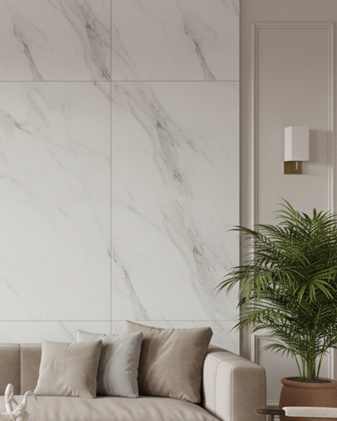 Pannello Decorativo 50x100 Cm Marmo Perla